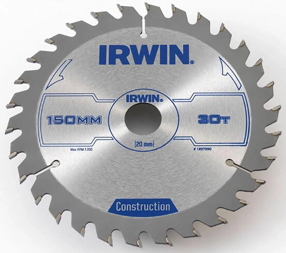 Πριονόδισκος IRWIN 150 mm, 30 δόντια, λεπτή κοπή για ξύλο