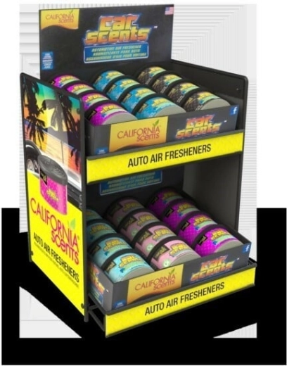 California Scents επιτραπέζια βάση αρωμάτων αυτοκινήτου – διπλή επιτραπέζια θήκη προβολής (24 τεμ.)