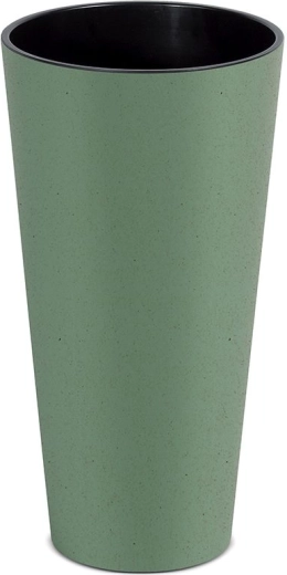 Γλάστρα Tubus Slim Eco Wood με ένθετο 30 cm – πράσινη