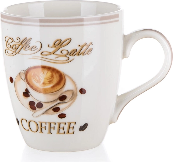 Κεραμική κούπα Espresso 240 ml με μοτίβο καφέ