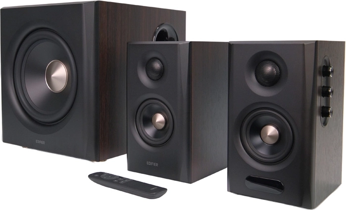 Edifier S355DB 2.1 ηχεία με ασύρματο subwoofer (καφέ)
