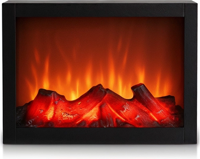 Ηλεκτρικό LED τζάκι μαύρο 29 × 23 cm