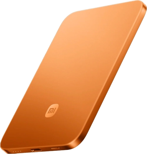 Υπερλεπτή μαγνητική powerbank 5000 mAh 15 W πορτοκαλί