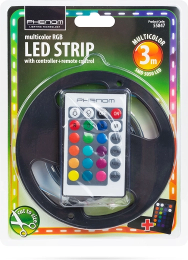 Πολύχρωμος φωτισμός RGB με τηλεχειριστήριο
