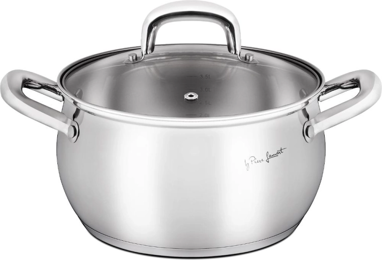 Ανοξείδωτη κατσαρόλα Lamart Shape με καπάκι, 4,4 l