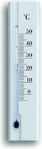 Ξύλινο θερμόμετρο δωματίου 15 cm – λευκό