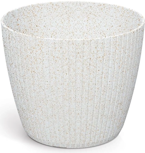 Γλάστρα Lamia Eco Wood 13,8 cm λευκή