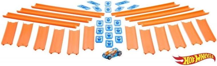Hot Wheels mega αγωνιστική πίστα με ασημί αυτοκινητάκι