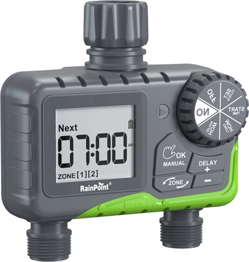 Διζωνικός χρονοδιακόπτης σωλήνα RainPoint για κήπο