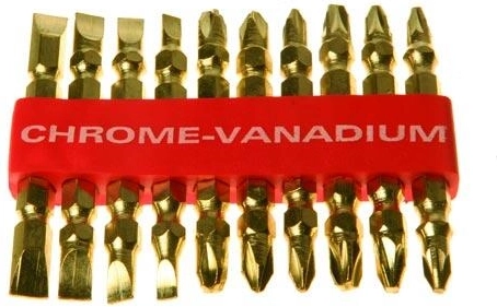 Σετ δίπλευρων μυτών (bits) 10 τεμ. HOBBY από χρωμοβαναδιούχο χάλυβα