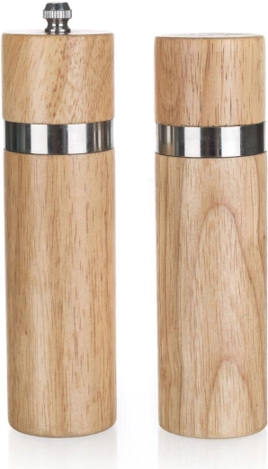 Σετ μύλου πιπεριού και αλατιέρας BRILLANTE 15,2 × 4 cm, ξύλο καουτσουκόδεντρου