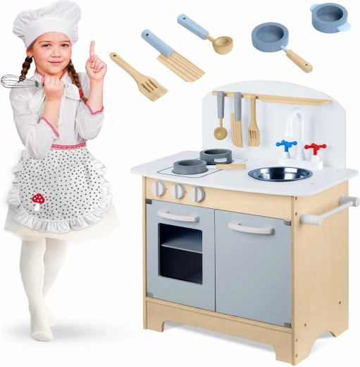 Ξύλινη διαδραστική παιδική κουζίνα RICOKIDS