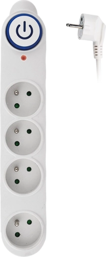 Solight προστασία υπέρτασης με 4 πρίζες 150 J, 3 m, λευκή