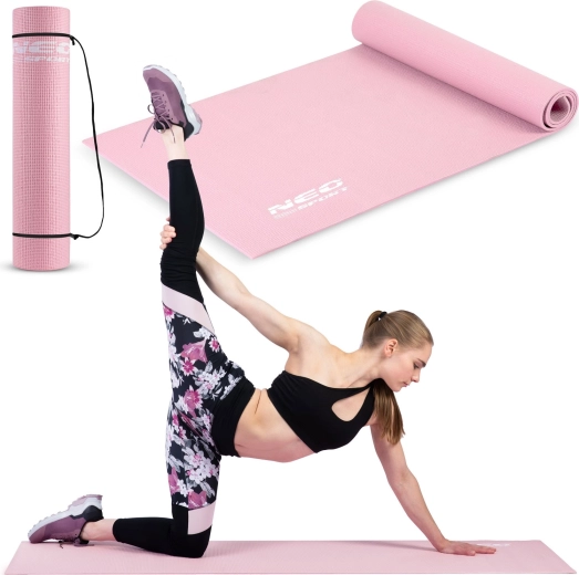 Ροζ στρώμα γυμναστικής NEO SPORT 173 × 61 × 0,6 cm με ιμάντα