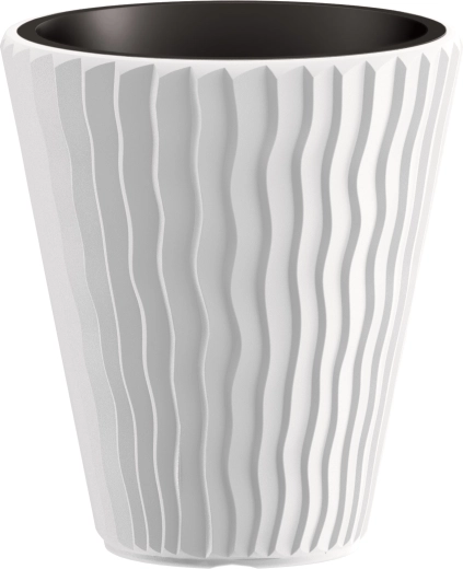 Γλάστρα Sandy με ένθετο 34,9 cm λευκή