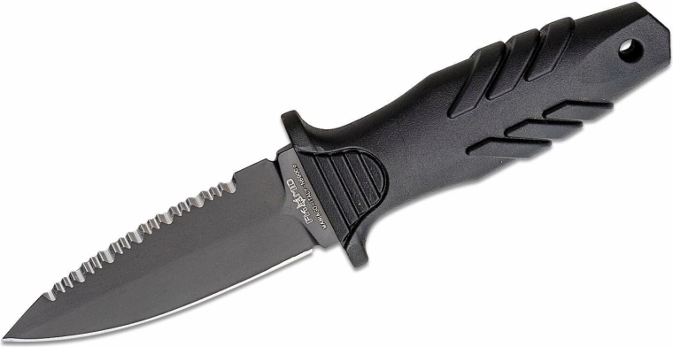 Fox Knives Elementum τακτικό στιλέτο 10 cm, ολόμαυρο