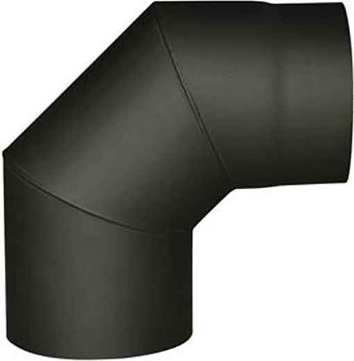 Καπναγωγός γωνία 130 mm, 90° – ατσάλι 1,5 mm, μαύρο
