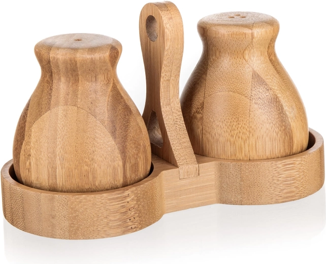 Μπαμπού αλατιέρα και πιπεριέρα με βάση BRILLANTE Bamboo