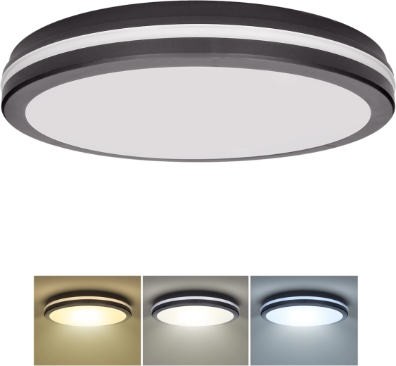 Solight LED φωτιστικό οροφής Gari 44 W 3960 lm 3CCT IP65 μαύρο