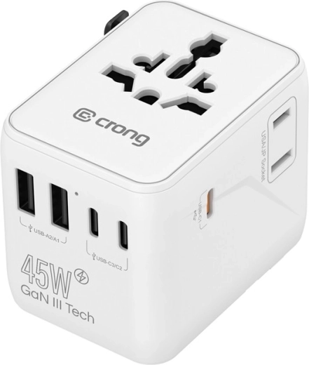 5× θύρες USB + πρίζα AC για επιπλέον συσκευή