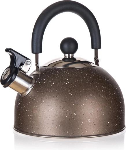 Ανοξείδωτη τσαγιέρα 1,7 l GRANITE Brown με σφυρίχτρα