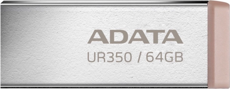 USB flash disk ADATA Ur350 64GB USB3.2 καφέ μέταλλο