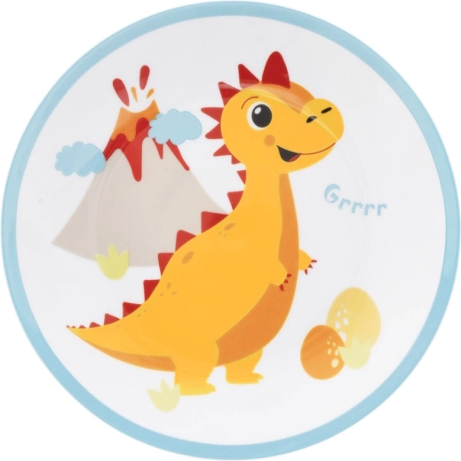 Παιδικό ρηχό πιάτο μερίδων DINO 21 cm - 1 τεμάχιο
