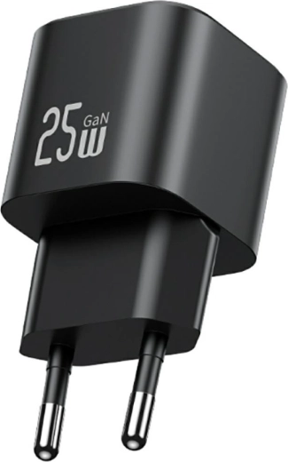 Usams JC series μίνι ταχυφορτιστής GaN 25 W USB‑C μαύρος