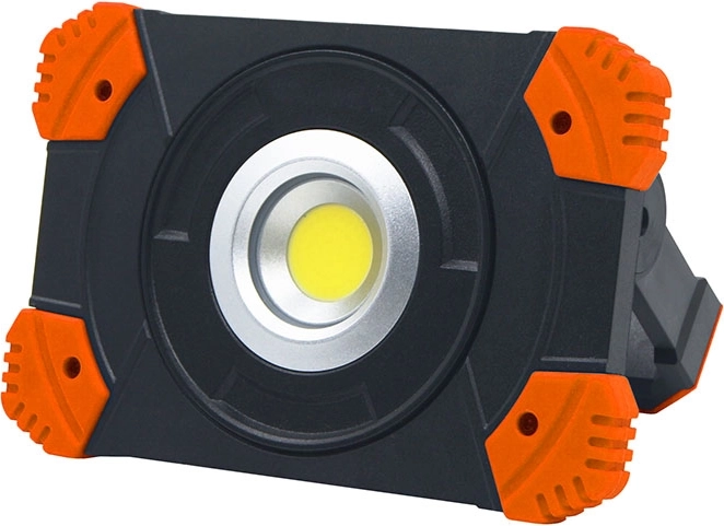 Solight φορητός επαναφορτιζόμενος LED προβολέας 10 W 1000 lm πορτοκαλί-μαύρος