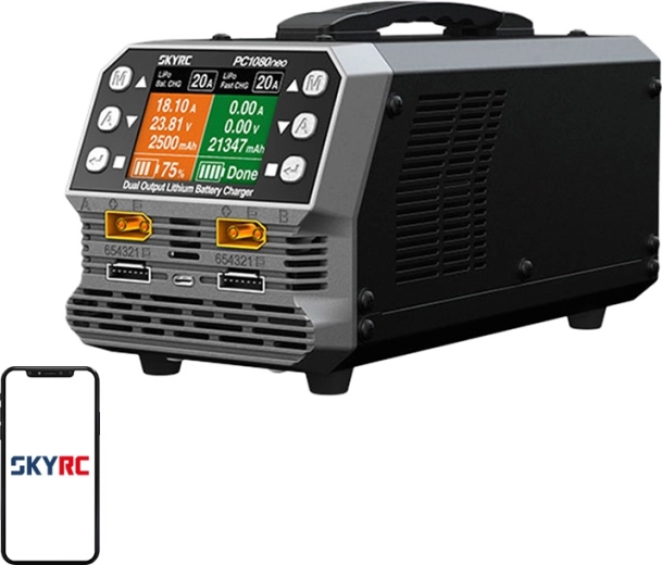 Δικάναλος φορτιστής λιθίου SKYRC PC1080neo 1080 W