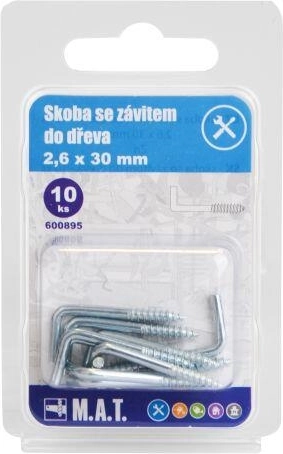 Σφιγκτήρας με σπείρωμα για ξύλο 30 × 2,6 mm, γαλβανισμένος, 10 τεμ.