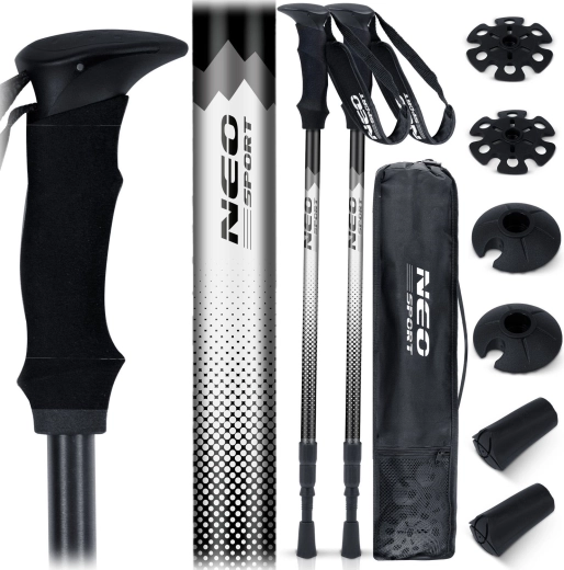 Μπατόν πεζοπορίας Neo-Sport NS-381 με σύστημα antishock 65–135 cm