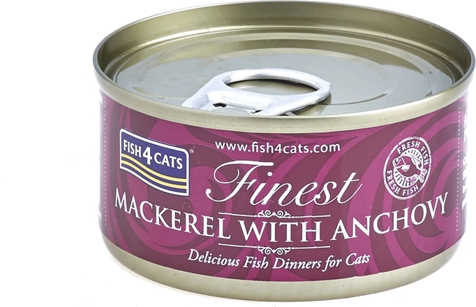 Κονσέρβα για γάτες FISH4CATS Finest σκουμπρί με αντσούγιες 70 g