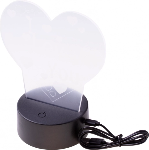 3D LED νυχτερινό φωτιστικό I LOVE YOU