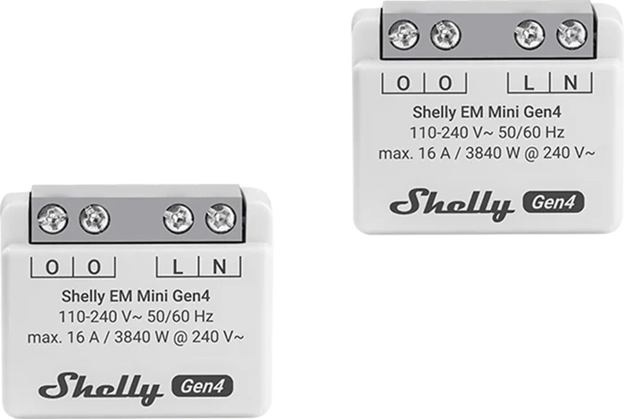 Shelly EM Mini Gen4 μετρητής κατανάλωσης ενέργειας (2 τεμ.)