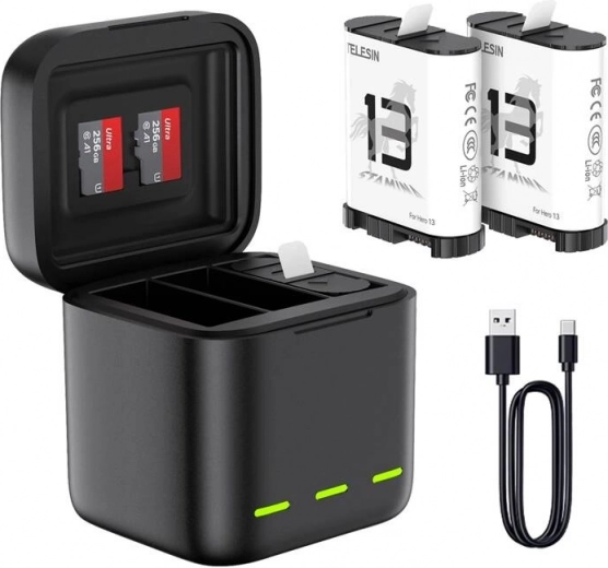 Τριπλός φορτιστής Telesin για GoPro Hero 13 Black
