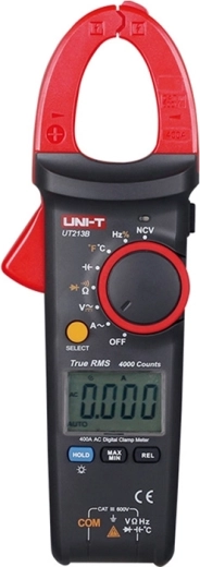 Uni-T UT213B ψηφιακό αμπεροτσιμπίδι-πολύμετρο True RMS 400 A με μέτρηση θερμοκρασίας