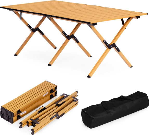 Πτυσσόμενο τραπέζι κάμπινγκ 120 × 60 cm με τσάντα MultiGarden