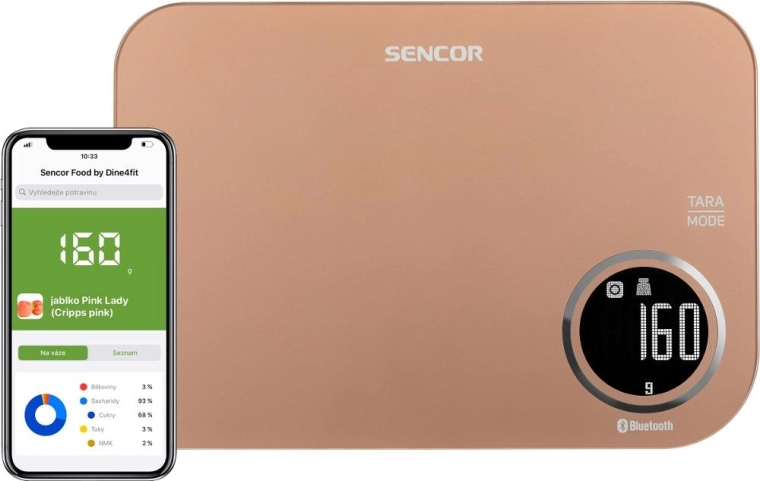 Έξυπνη кухινή ζυγαριά Sencor με Bluetooth
