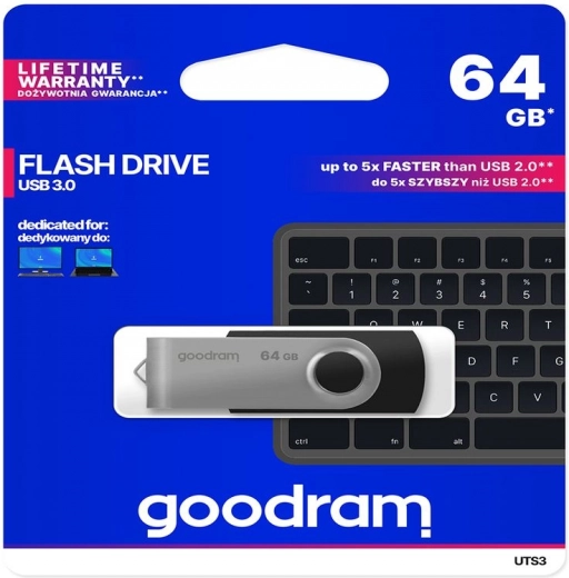 Pendrive GOODRAM Twister 64GB USB 3.0 μπλε
