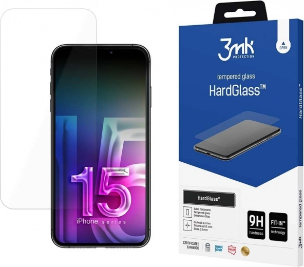 Σκληρυμένο γυαλί HardGlass για iPhone 15 Pro 6,1" 9H