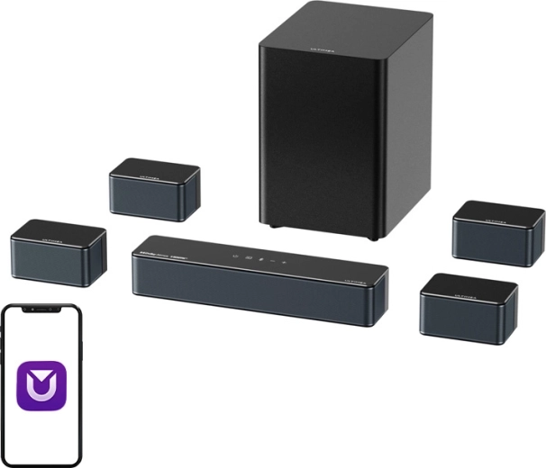 Ultimea Poseidon D80 Boom soundbar με subwoofer και 4 δορυφόρους (7.1, Dolby Atmos)