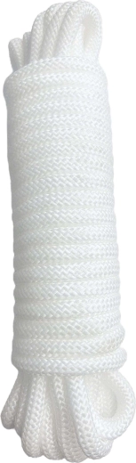 Πλεκτό σχοινί 10 m x 8 mm, λευκό, ωφέλιμο φορτίο 200 kg