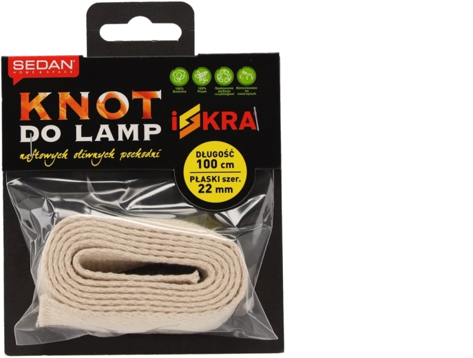 Επίπεδο βαμβακερό φιτίλι 22 mm × 100 cm για λάμπες και δάδες