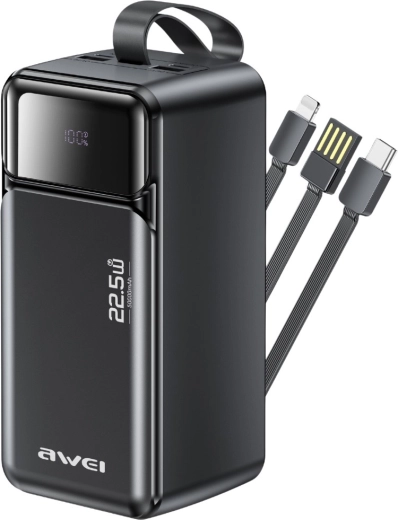 Awei powerbank 50000 mAh με γρήγορη φόρτιση 22,5 W PD