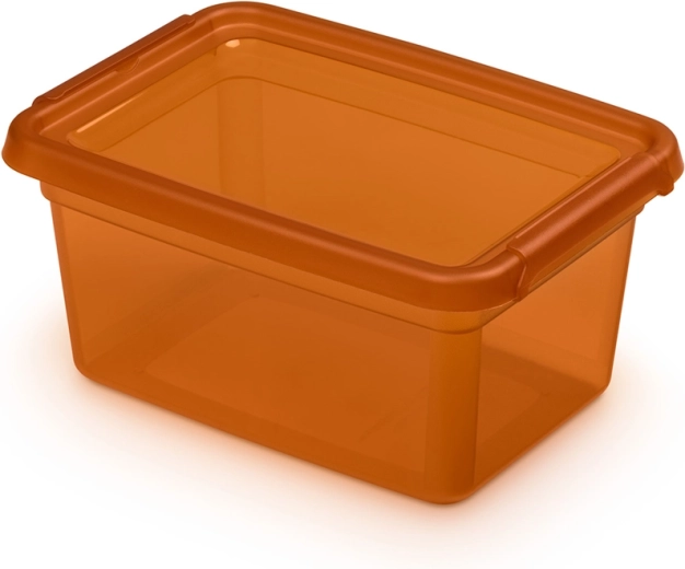 Basestore δοχείο τροφίμων με καπάκι και κλιπ 1,5 l κεχριμπαρένιο