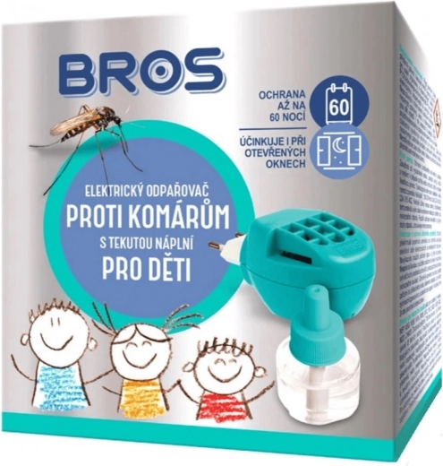 Bros ηλεκτρικός εξατμιστήρας κατά των κουνουπιών με υγρό ανταλλακτικό για παιδιά