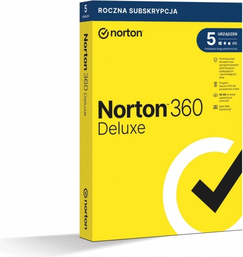 Norton 360 Deluxe - 50GB δημιουργία αντιγράφων ασφαλείας για 1 έτος για 5 συσκευές