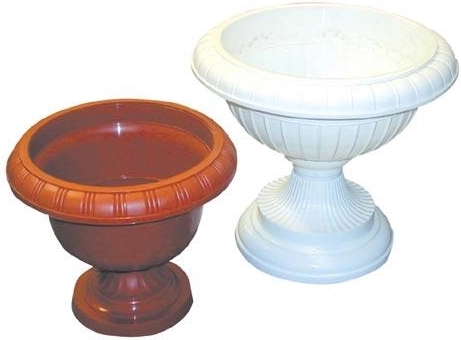 Βάση για γλάστρα AMFORA 34 cm, καφέ πλαστικό, ύψος 31 cm