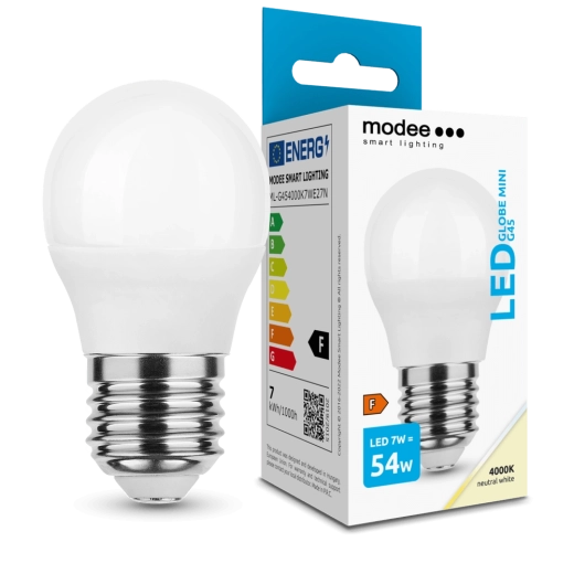 Λάμπα LED Modee G45 7 W E27, 700 lm, ουδέτερο λευκό